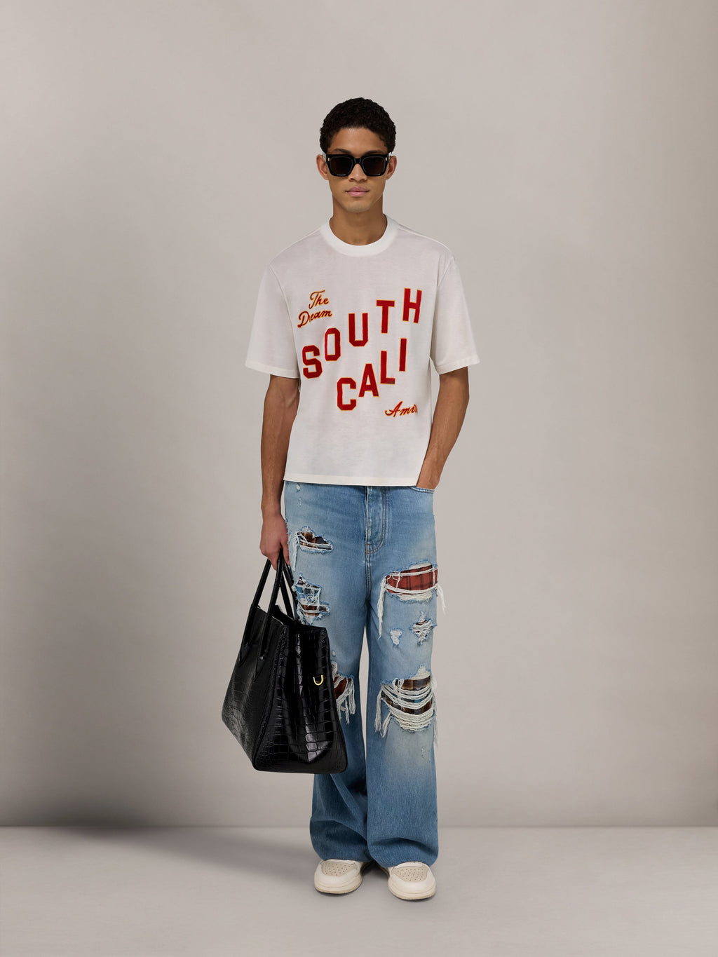 SOUTH CALI BOX TEE - Ivory