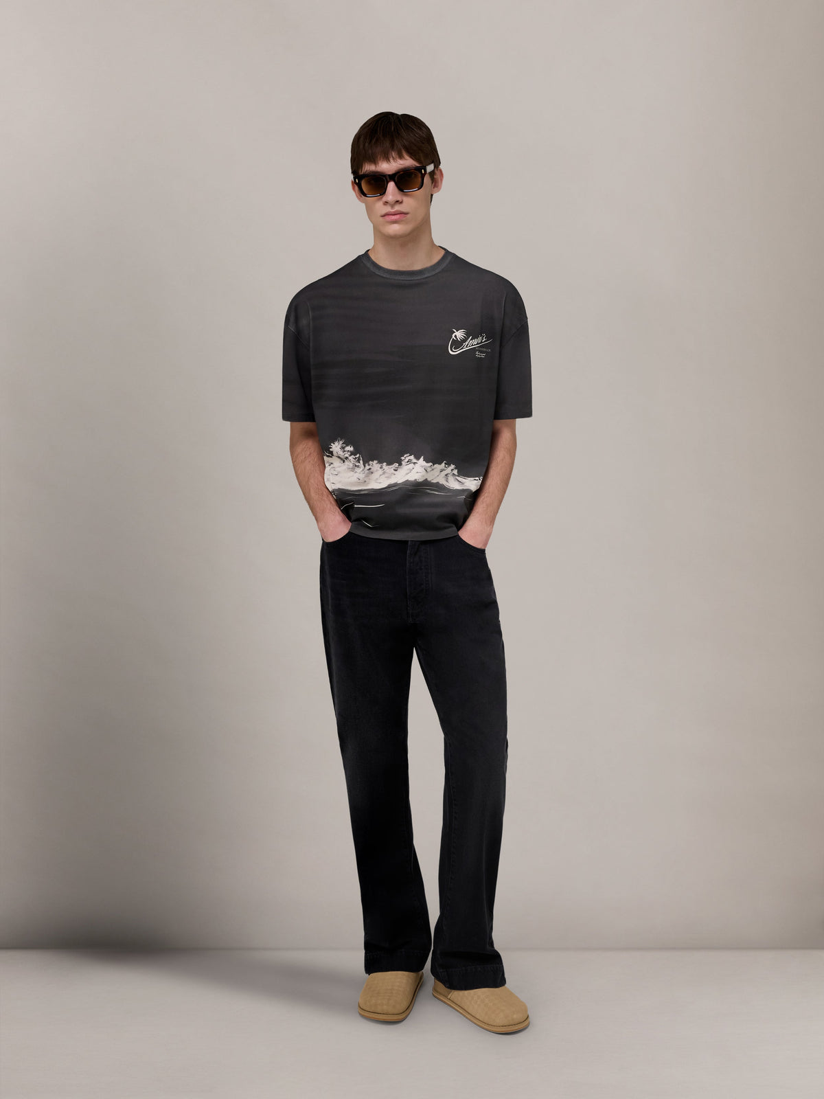 PALMS OVERSIZED TEE - Black