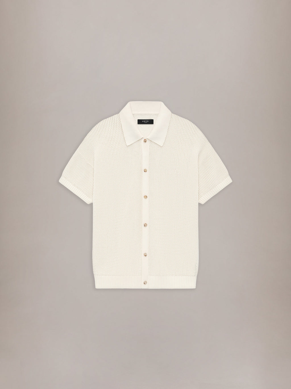 AMIRI CROCHET MESH SHIRT - Ivory