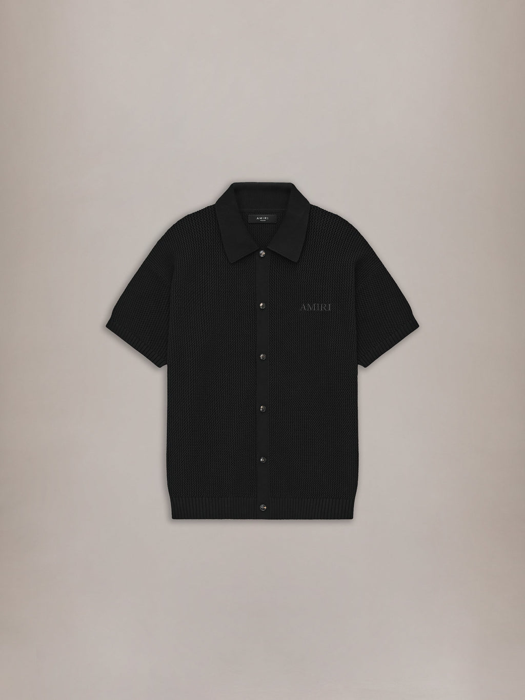 AMIRI CROCHET MESH SHIRT - Black