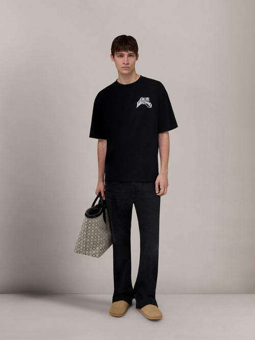 AMIRI HOLLYWOOD LIGHTWEIGHT JERSEY SKATE TEE - Black