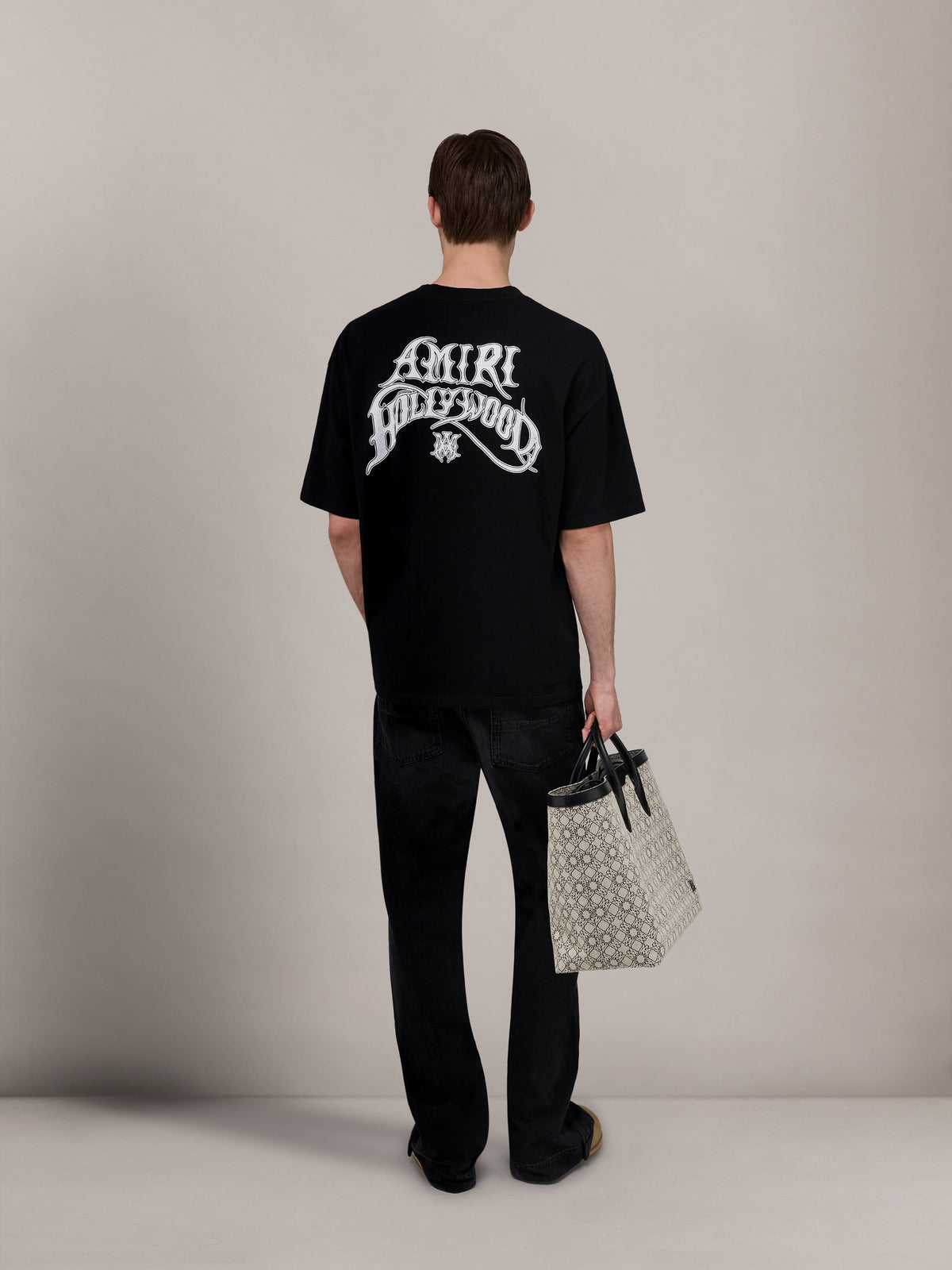 AMIRI HOLLYWOOD LIGHTWEIGHT JERSEY SKATE TEE - Black