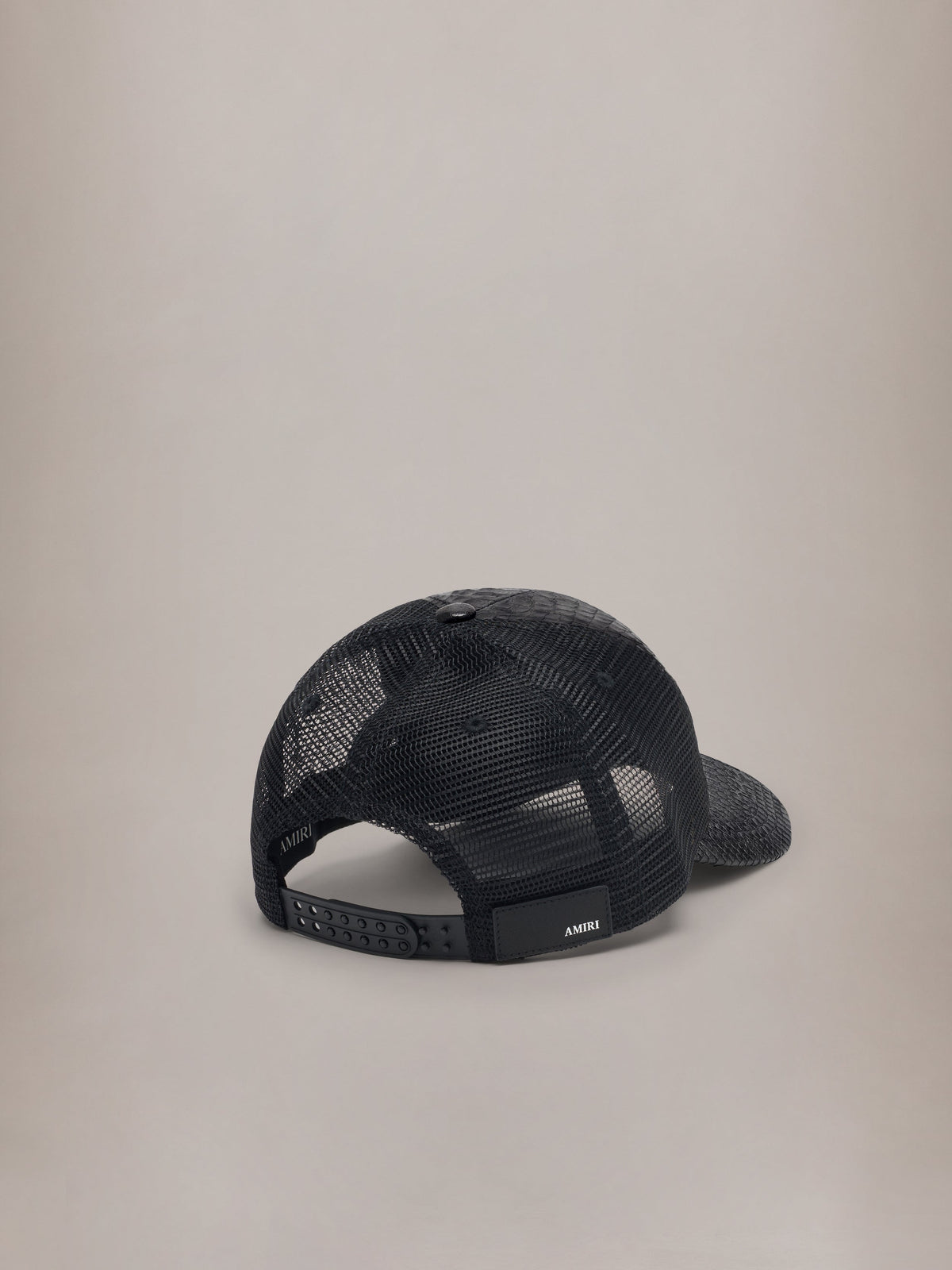 PYTHON EMBOSSED MA TRUCKER HAT - Black