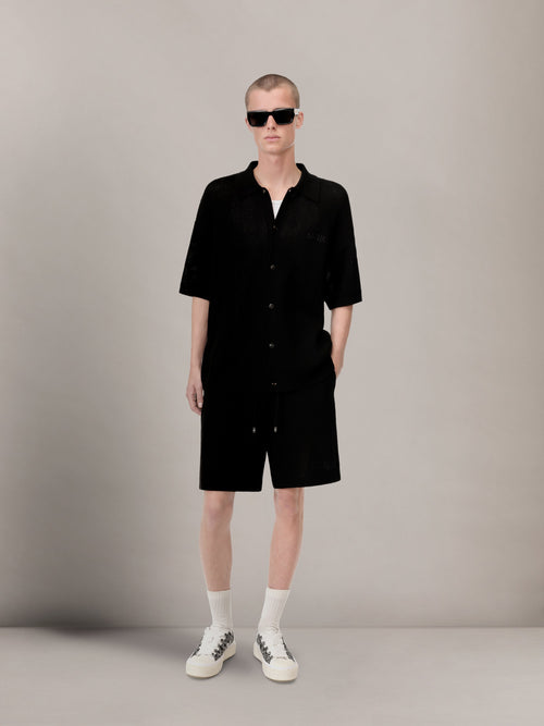 AMIRI CROCHET MESH SHORT - Black