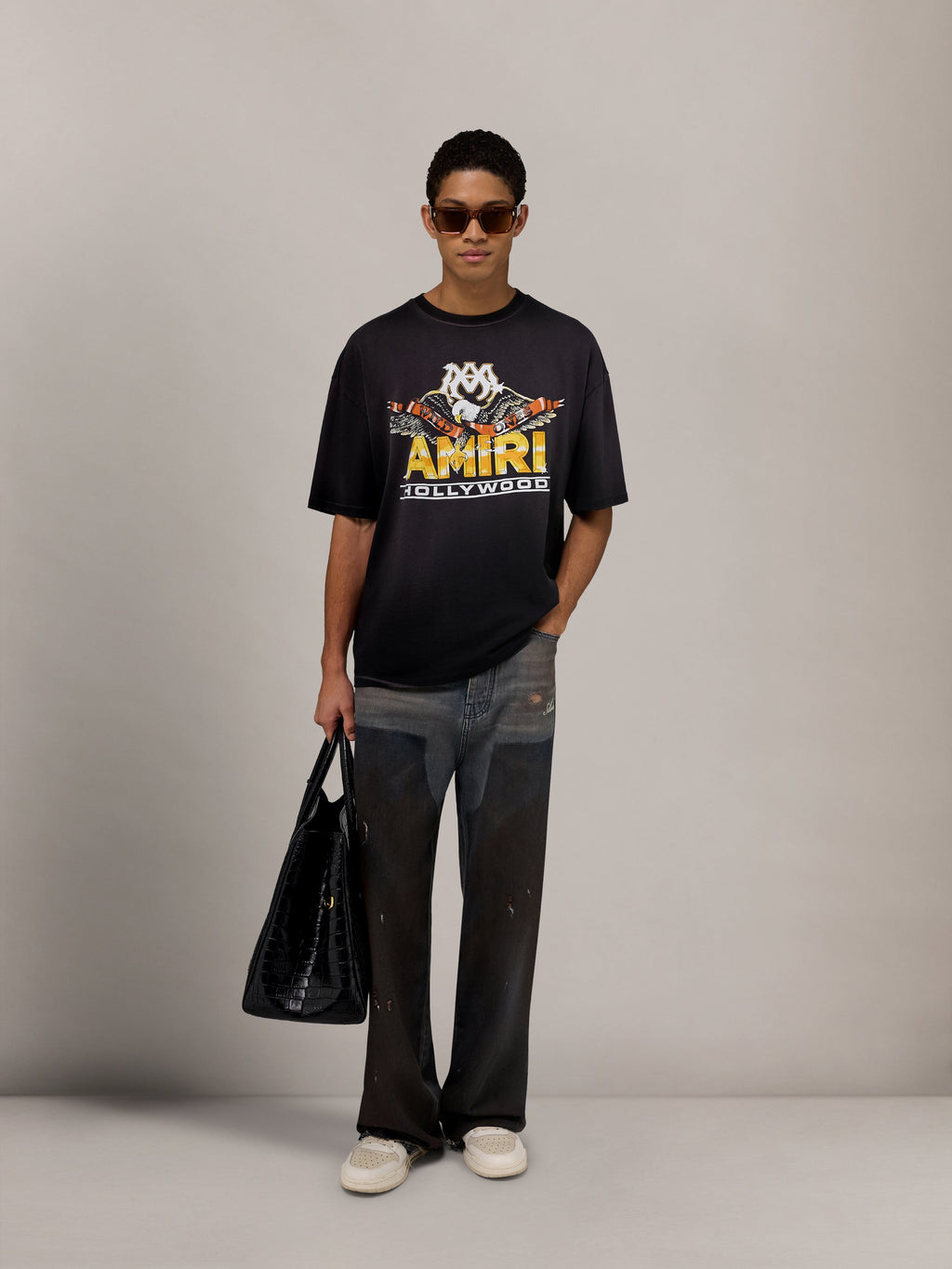 MA EAGLE OVERSIZED TEE - Black