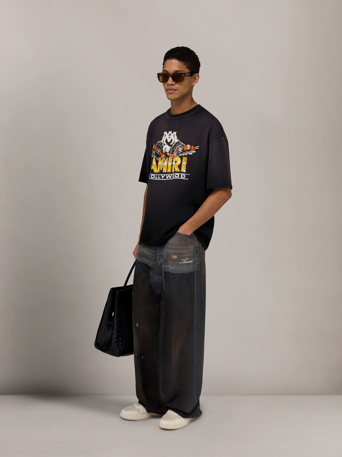 MA EAGLE OVERSIZED TEE - Black