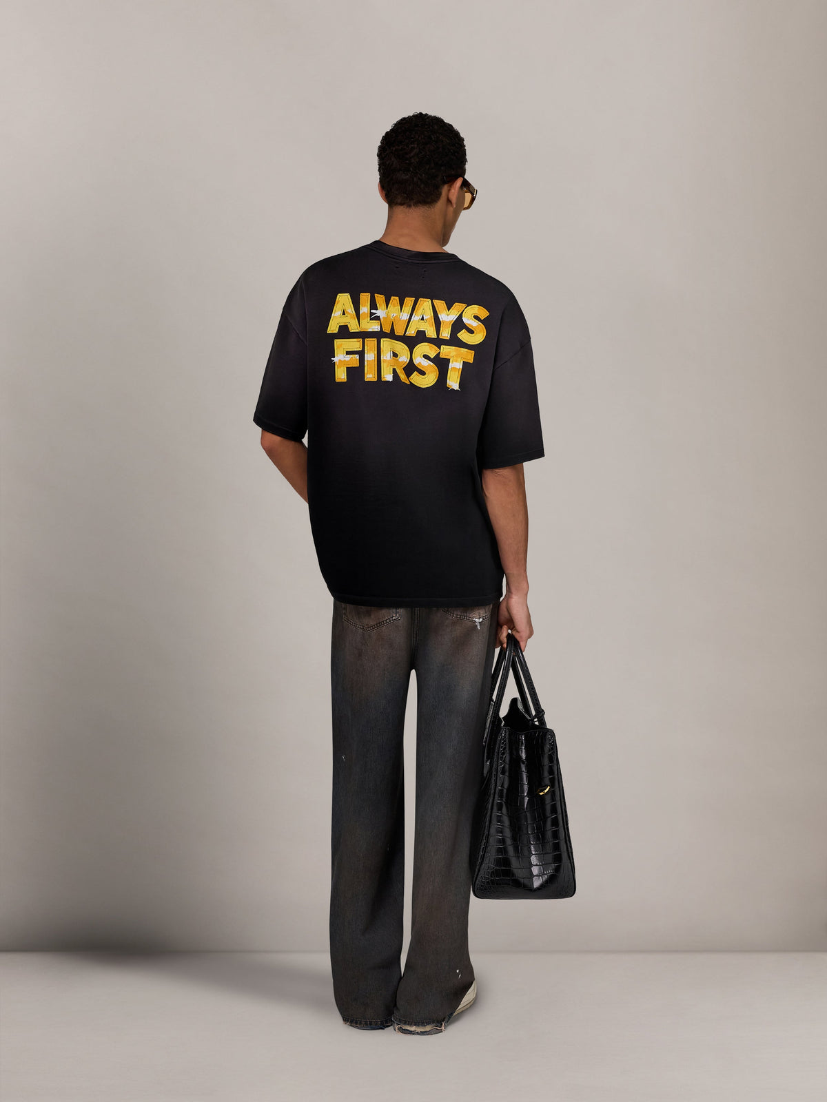 MA EAGLE OVERSIZED TEE - Black
