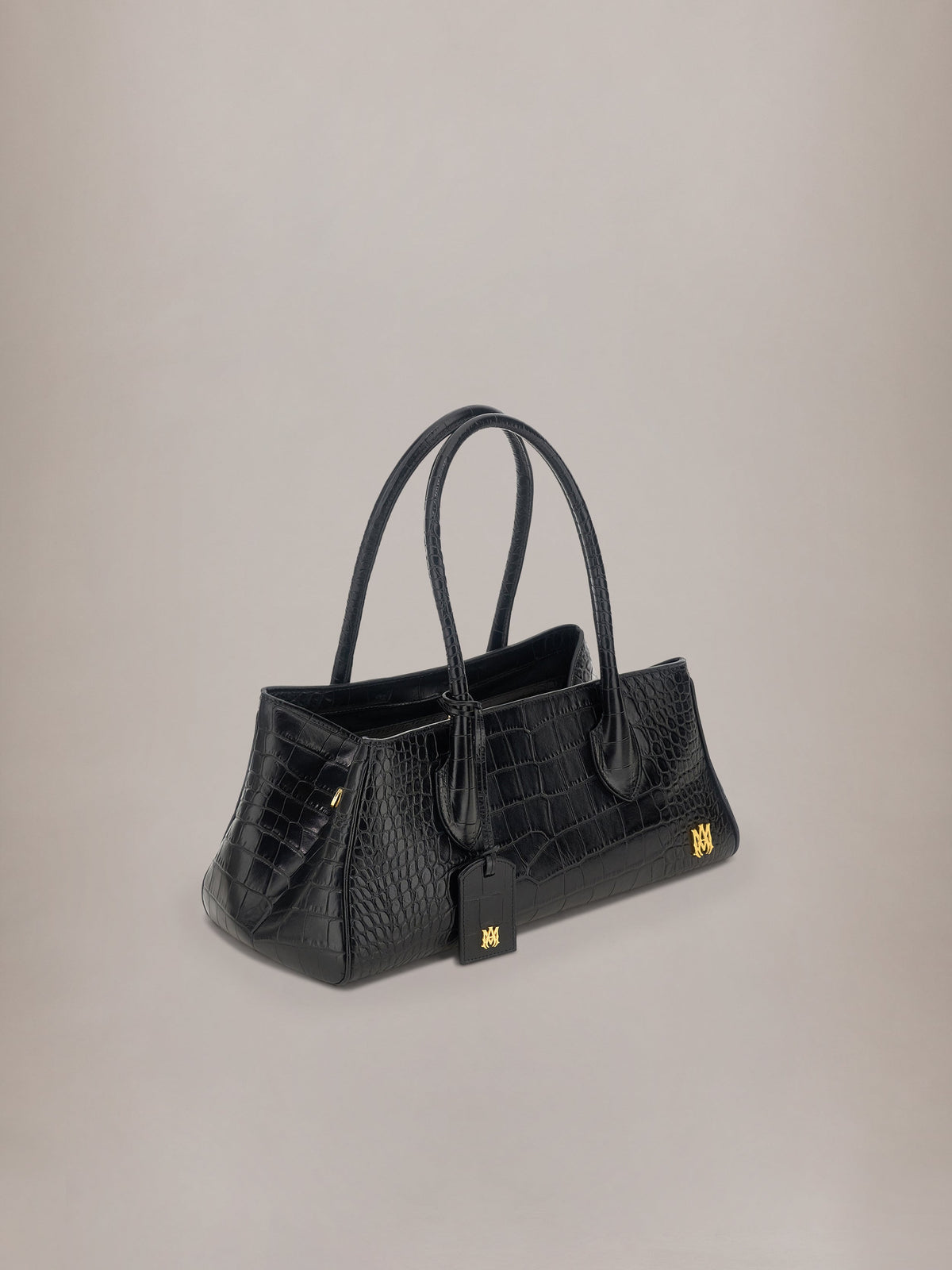 WOMEN - WOMEN'S EMBOSSED CROC HONEY 40 SHOULDER - Black