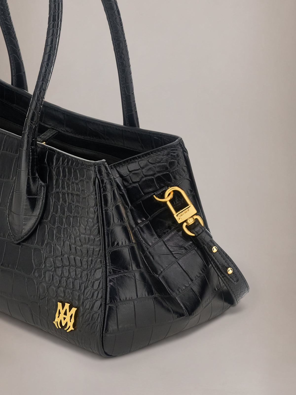 WOMEN - WOMEN'S EMBOSSED CROC HONEY 40 SHOULDER - Black