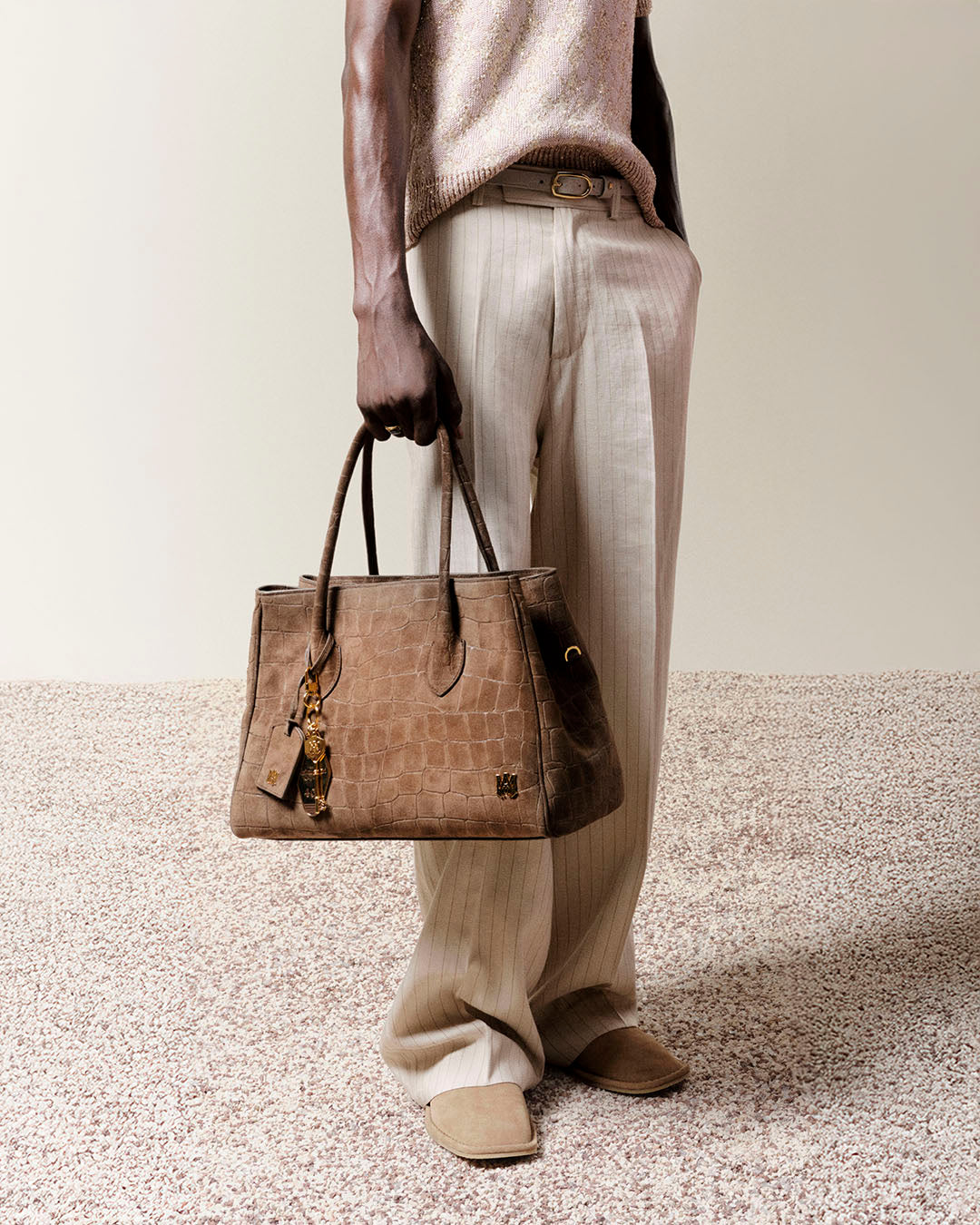 WOMEN - WOMEN'S SUEDE CROC HONEY 40 TOTE - Dark Brown