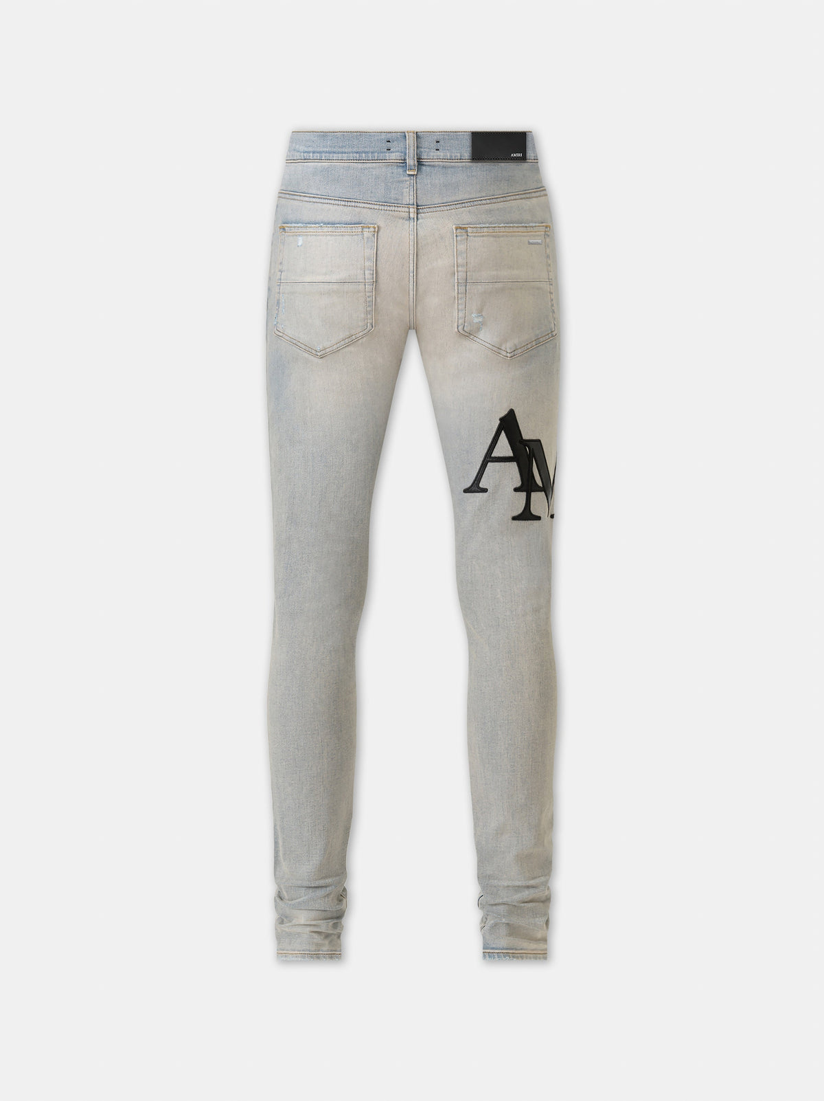 STAGGERED LOGO SKINNY JEAN - ANTIQUE INDIGO